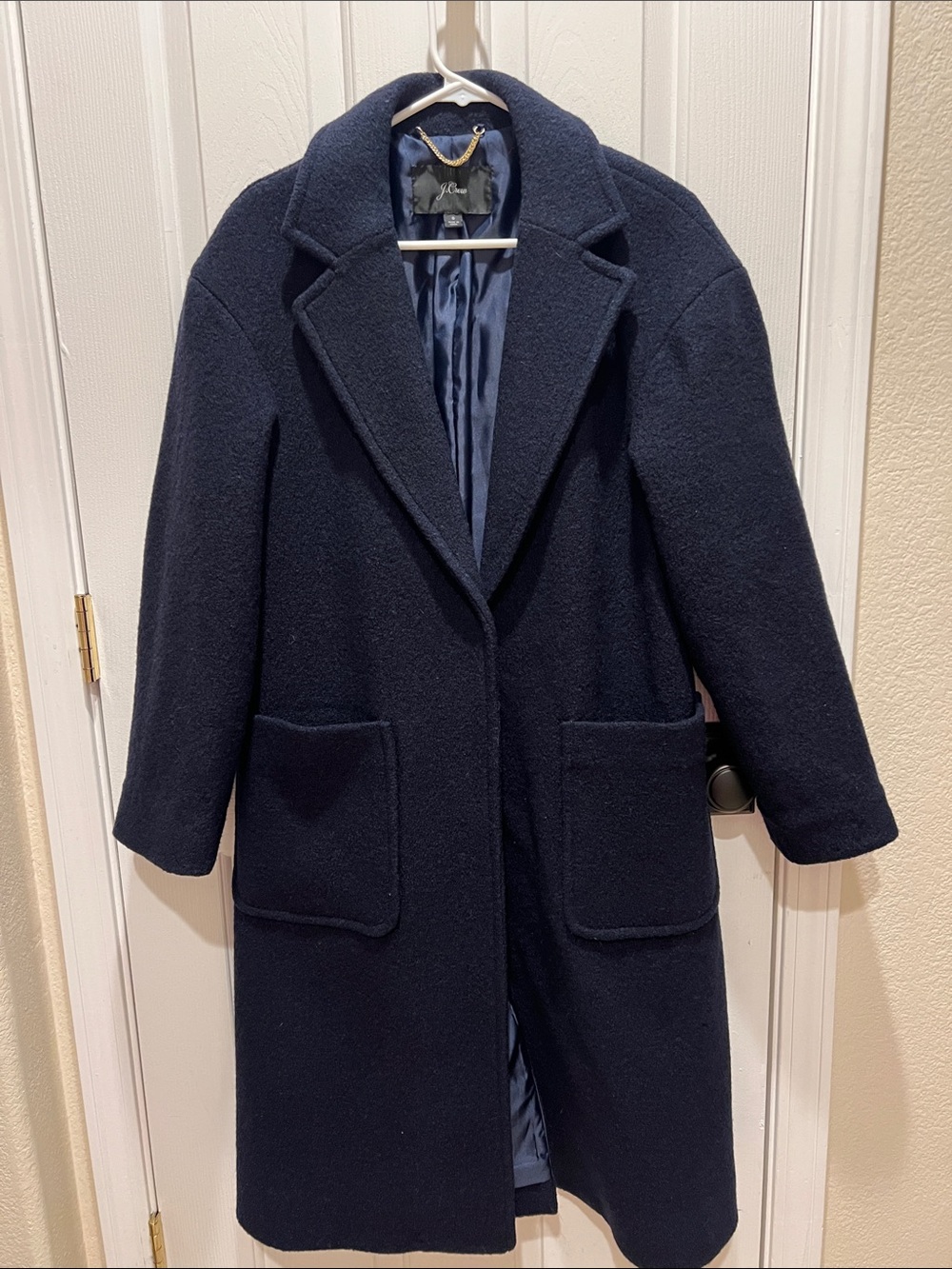 J. Crew 100% Boiled Wool Long Topcoat